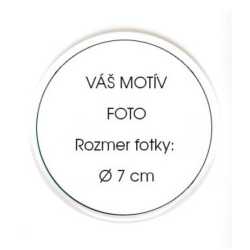 Magnetka akrylátová transparentná okrúhla Ø 78 mm.