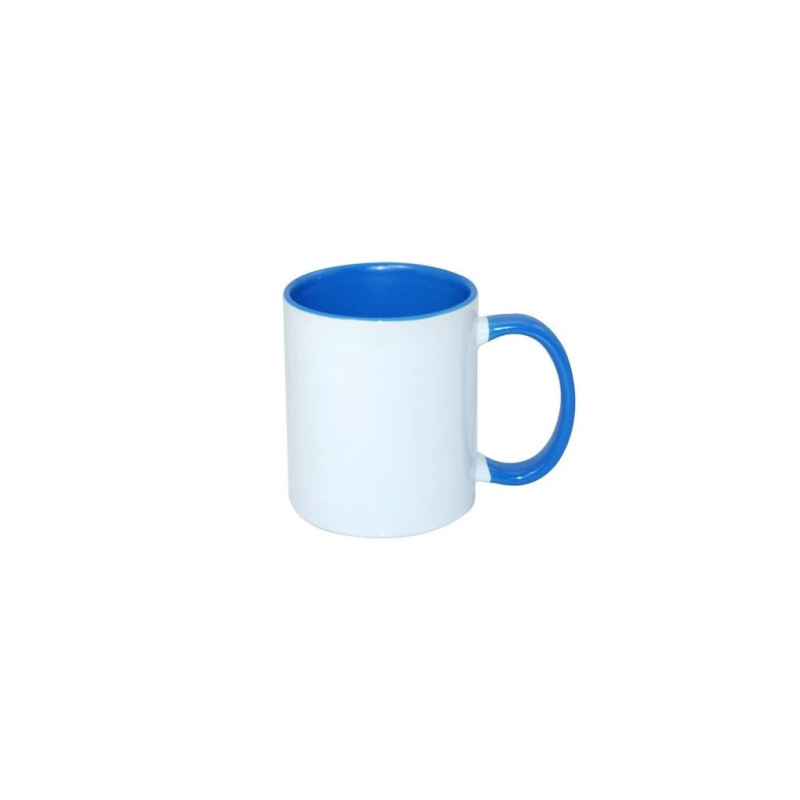 Biely hrnček FUNNY s farebným vnútrom a uchom 330 ml.