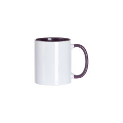 Biely hrnček FUNNY s farebným vnútrom a uchom 330 ml.