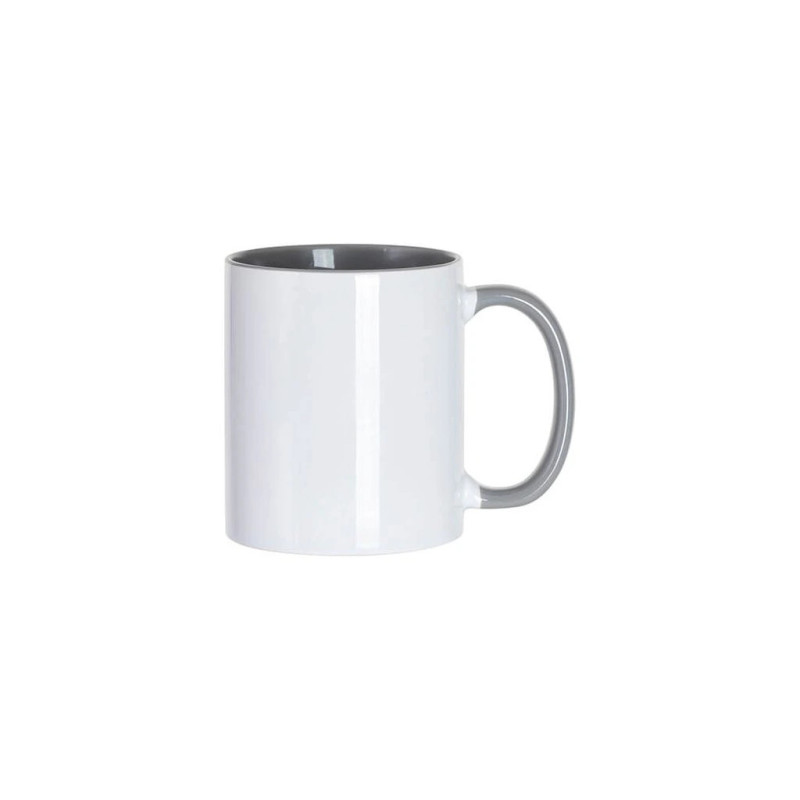 Biely hrnček FUNNY s farebným vnútrom a uchom 330 ml.